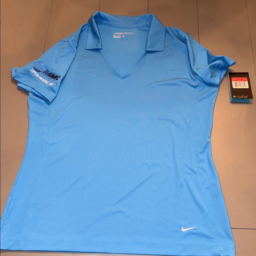 Nike Dri Fit Golf  Sz L  Short Sleeve Blue 🐈‍⬛
